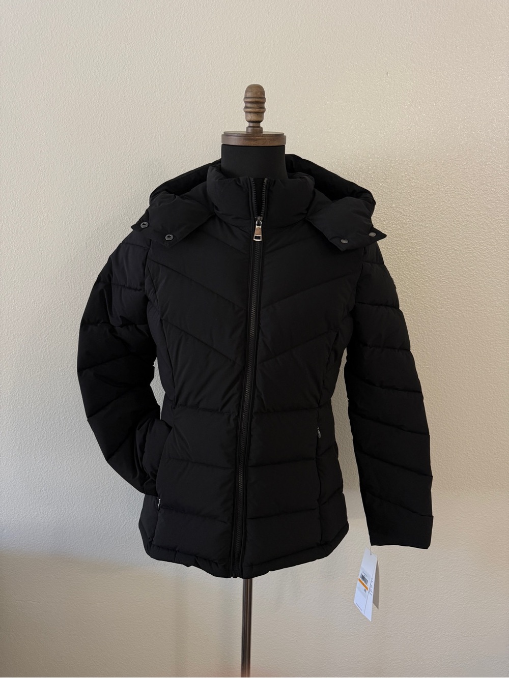Calvin Klein Women's Black Puffer Jacket with Hood